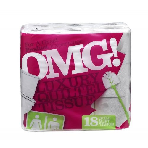 OMG Std Toilet Rolls White (Pack 18)