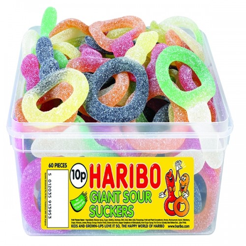Haribo Giant Sour Suckers Drum