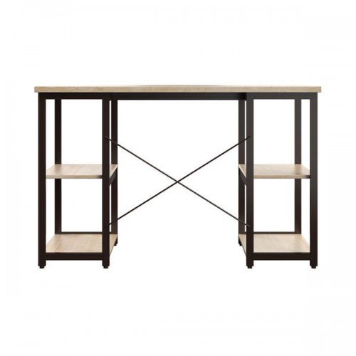 WFH Computer desk with Shelves Oak/Brown Leg