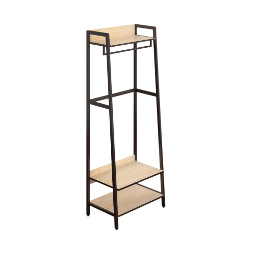 WFH Coat Rack - Oak / Dark Brown / Black