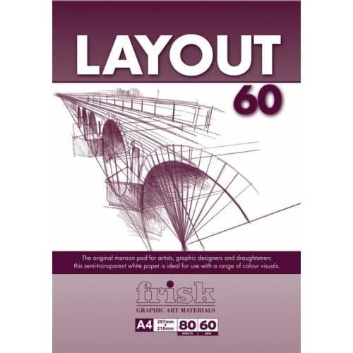 Frisk A5 Maroon Layout Pad 60gsm 80s