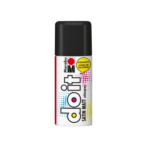 Marabu Do-It Colour Spraypaint Black Satin Matt 150ml (073)