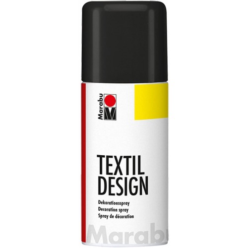 Marabu Textil Design Fabric Spraypaint Black 150ml - Acrylic - Based