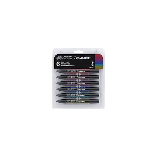W&N Promarker 6 Rich Tones Set of 6 PMCSRIC (28384)
