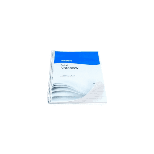 Initiative Spiral Notebook A4 Rld 100pg Pack 10