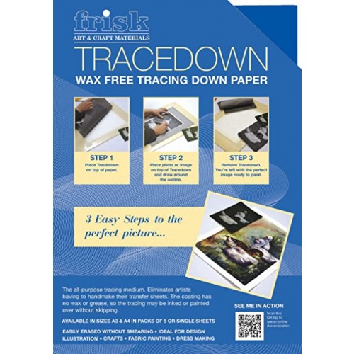 Frisk Tracedown A3 Blue pack of 5 sheets