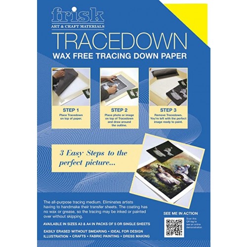 Frisk Tracedown A3 Yellow pack of 5 sheets