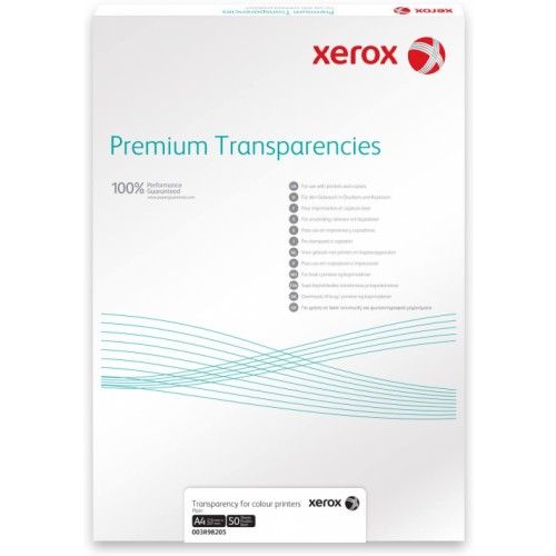 Xerox Premium Transparencies A4 210x297mm 1gm2 Fsc4 Pk100 (003r98202)