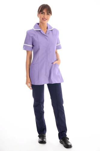 Female Nursing Tunic Lilac with White Trim Size 30” – 52”
