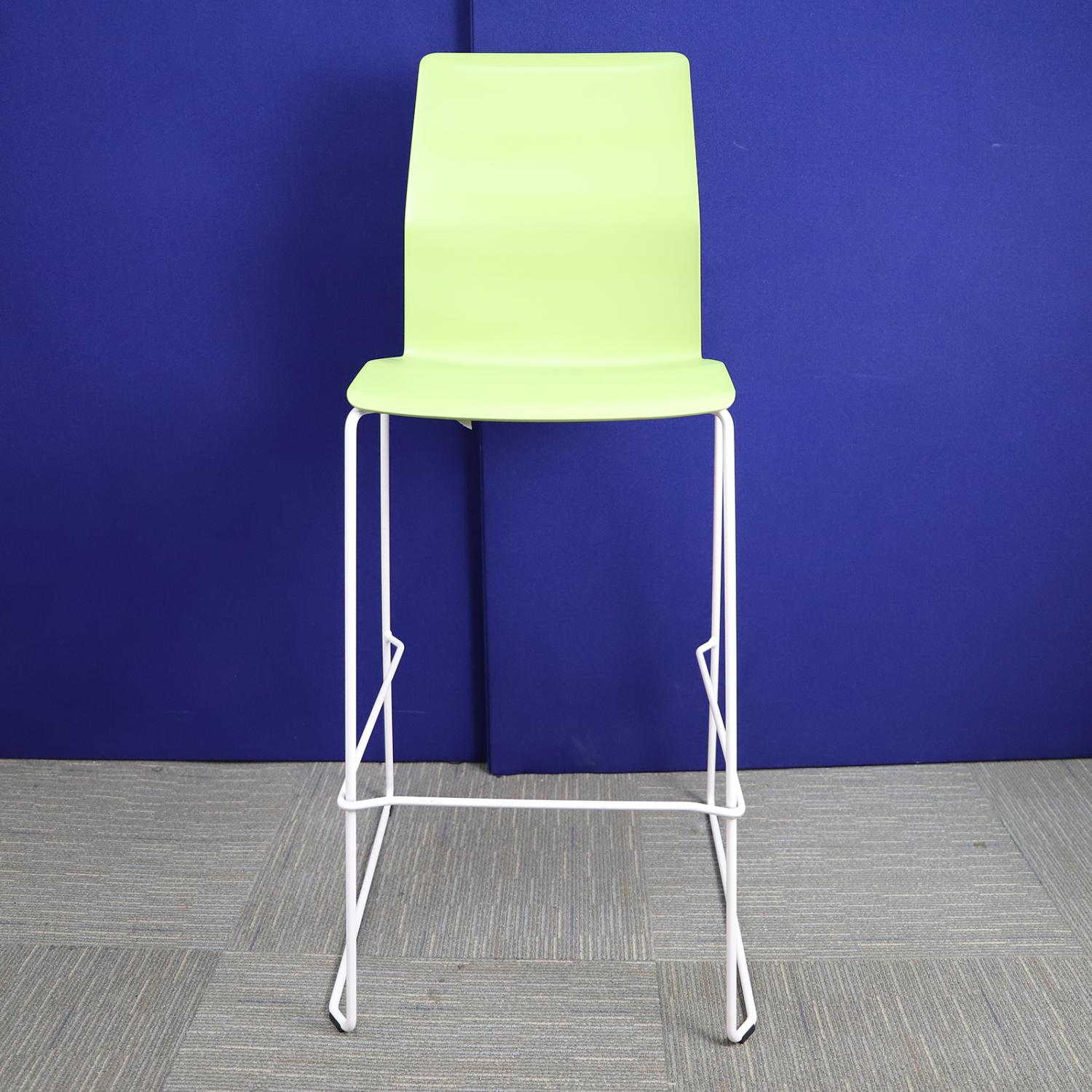 Second Hand Kinnarps Leia Green Stacking Stool with Melamine Seat