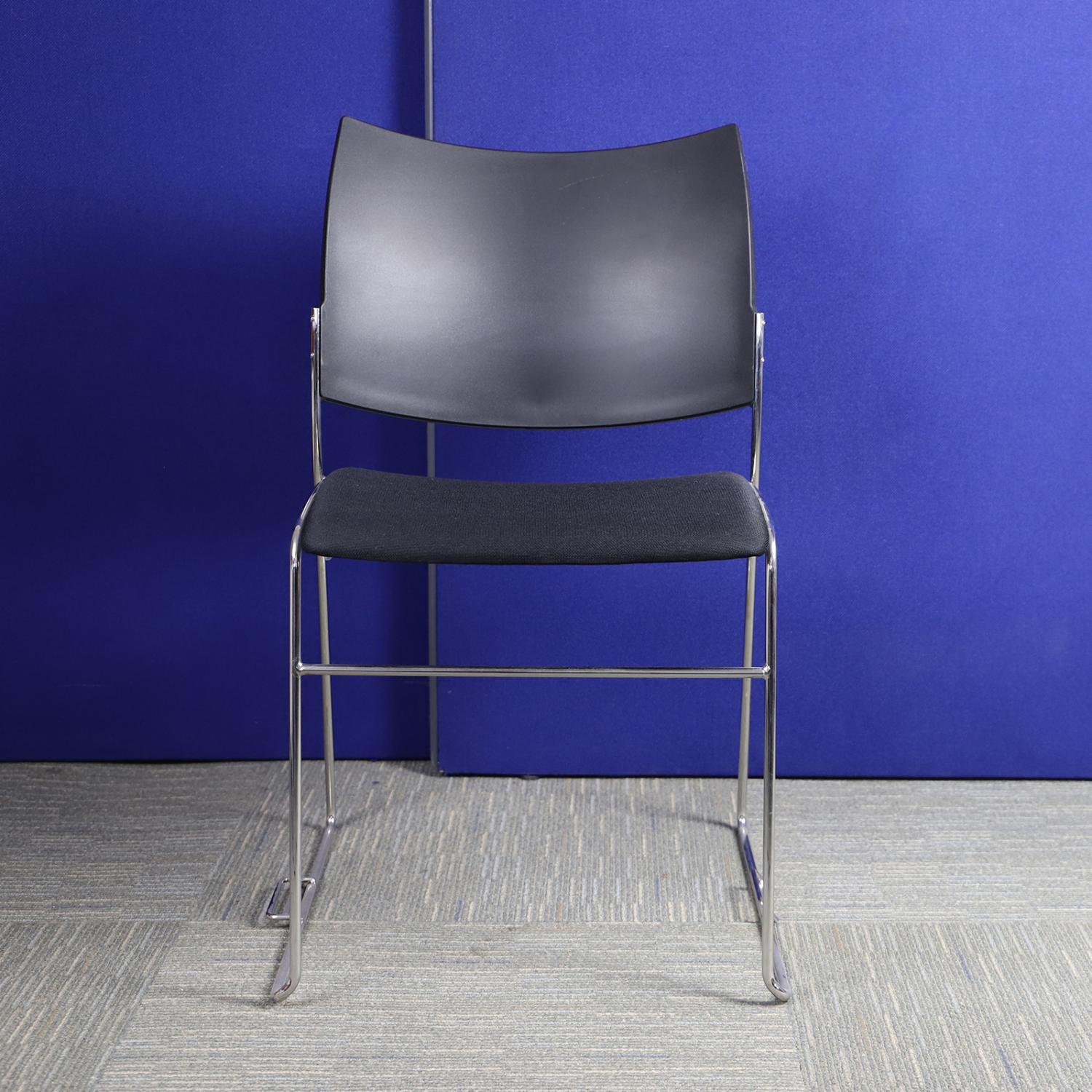 Second Hand Black Meeting Chair with Plastic Black