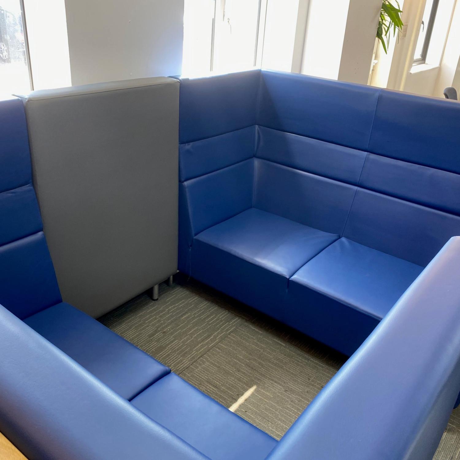 Second Hand Dams Alban 4 Person Meeting Booth In Blue Vinyl
