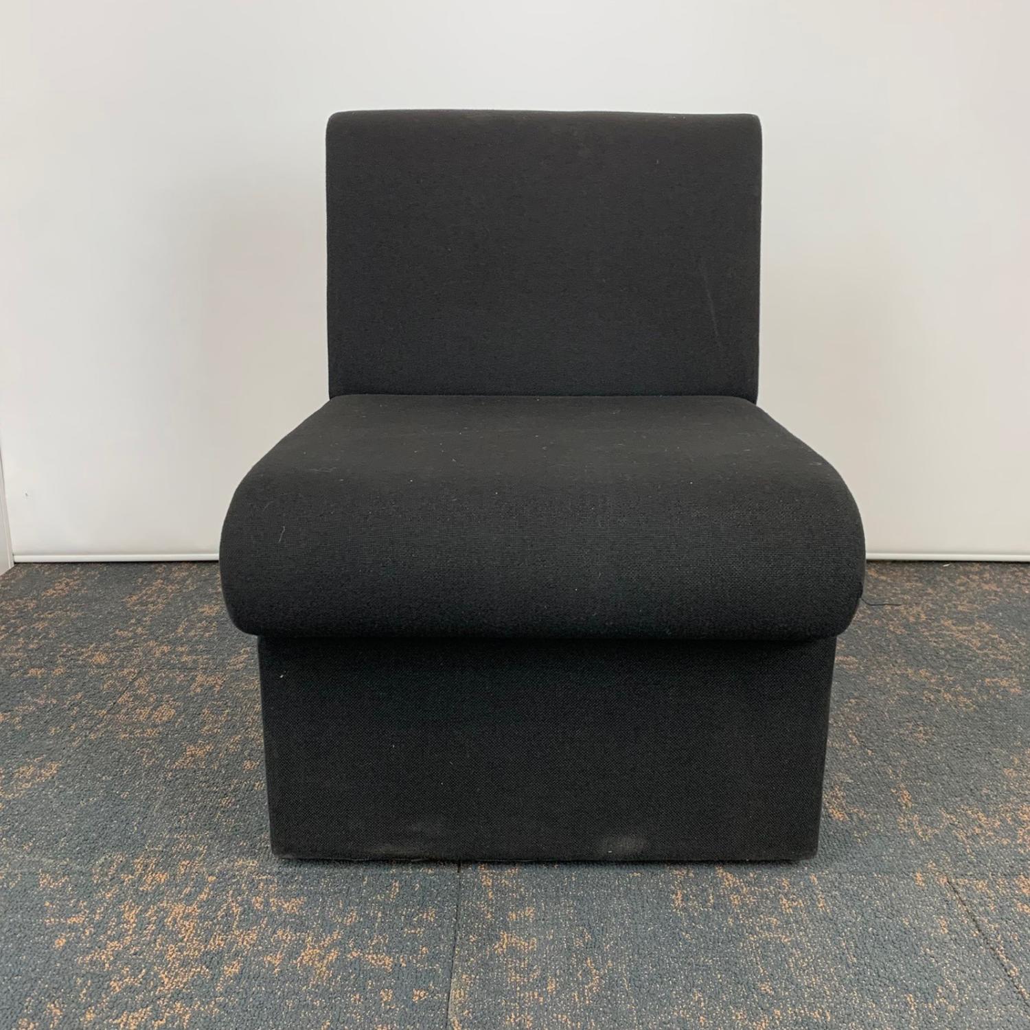 Second Hand Black Fabric Reception Seat