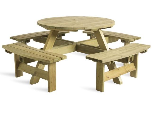 KING Picnic Bench - 8 Seater Round