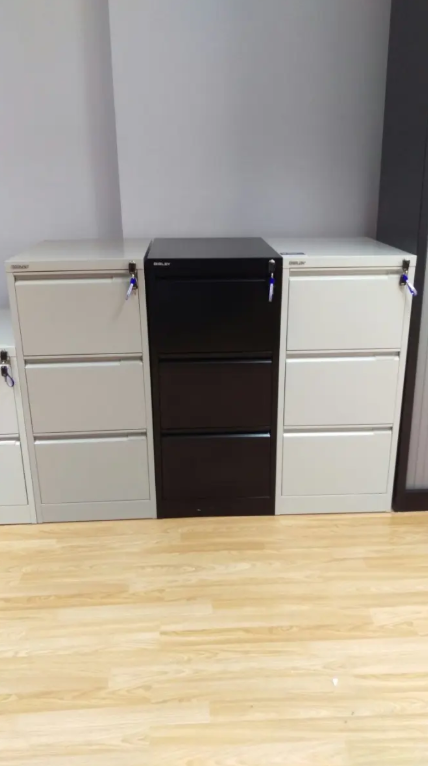 Second Hand Three Drawer Lockable Filing Cabinet Coffee & Cream (we have various colours and makes available!)