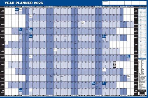 Octopus Standard Year Planner 2026 January to December - Unmounted
