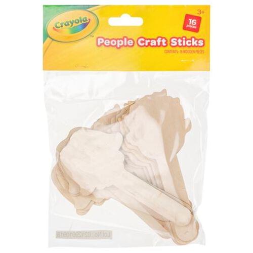 Crayola Craft-People Craft Sticks Wooden 16 pces