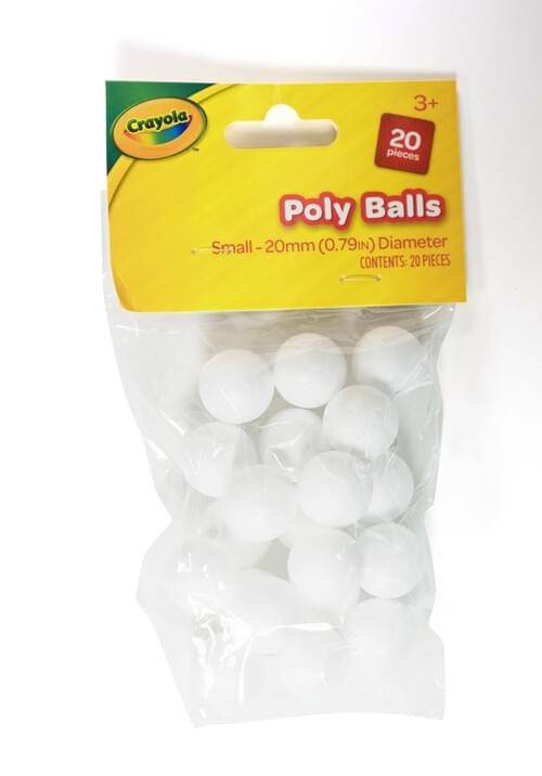 Crayola Craft-Poly Balls Small-20mm 20 pces