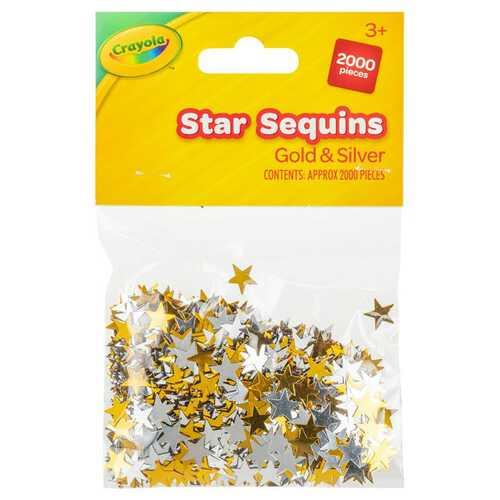 Crayola Craft-Star Sequins Gold & Silver 2000+