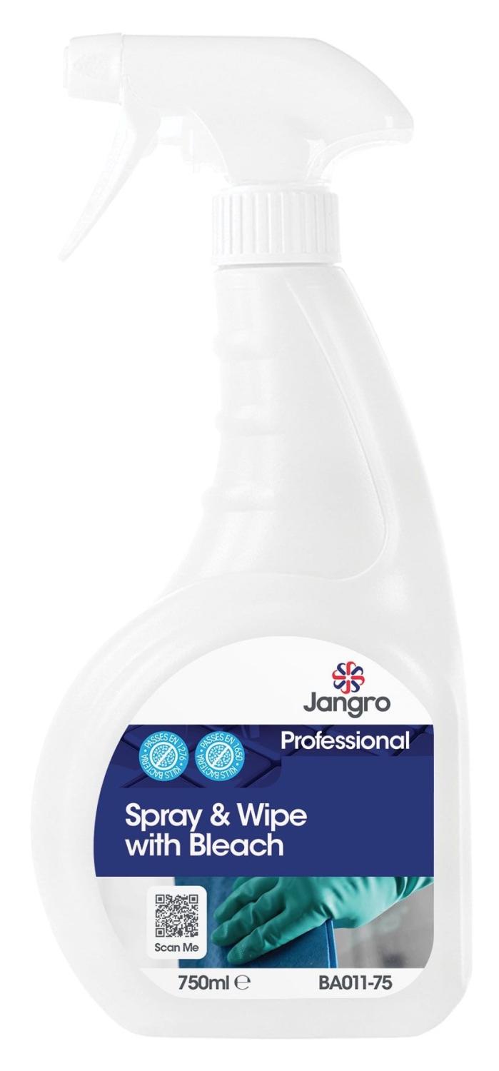 JANGRO SPRAY & WIPE WITH BLEACH 6 X 750ML