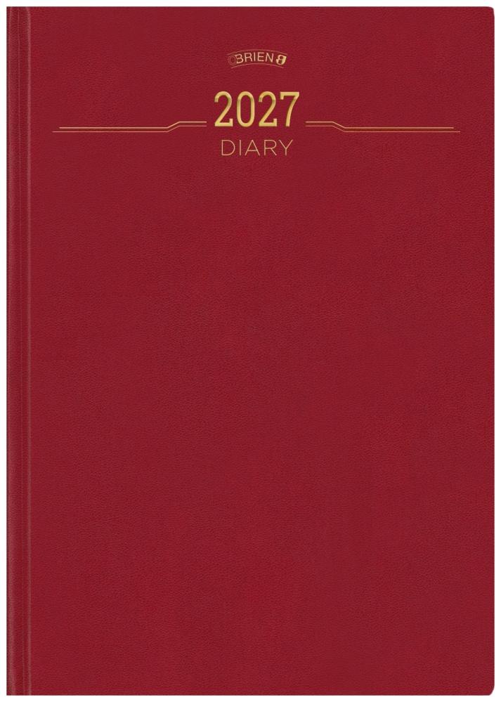 OBRIEN A4 2 PAGES TO 1 DAY DIARY 2027