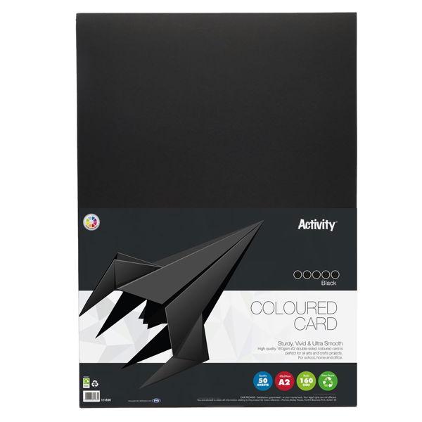 Premier Activity A2 160gsm Card 50 Sheets - Black