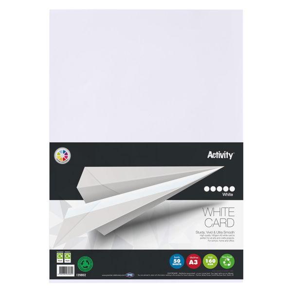 Premier Activity A3 160gsm Card 50 Sheets - White