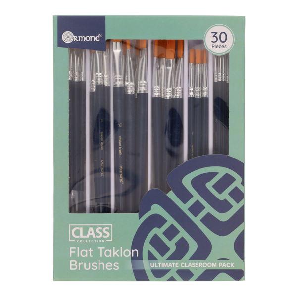 Ormond Class Collection Pkt.30 Flat Taklon Brushes
