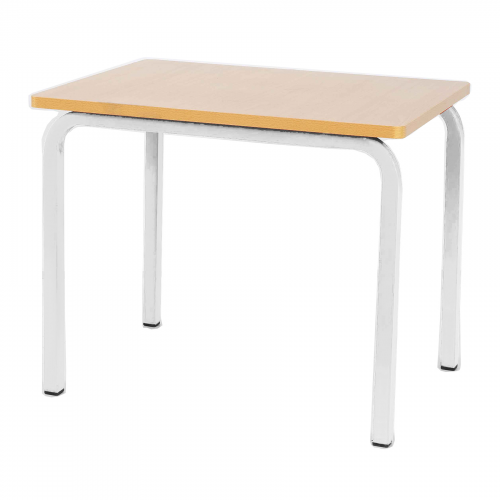 Single Student Table 600x600x500H- White Legs