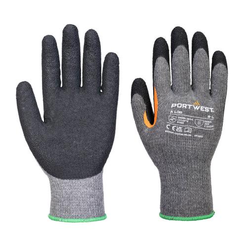 A106 - Grip 10 Latex Reinforced Thumb Glove Grey/Black XXL 11