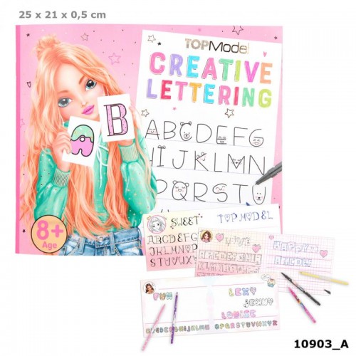 TOPModel Creative Lettering Colouring Book