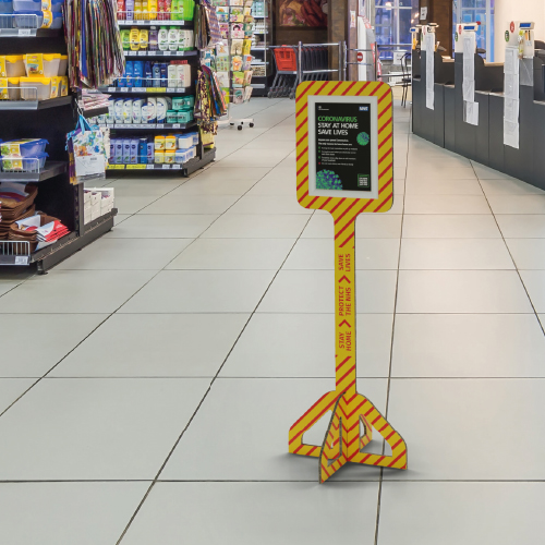 Custom Design - Freestanding Sign Post Doublesided - A4 snap frames: front & reverse
