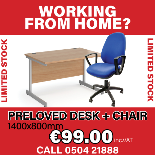 Second Hand -1400x800 Desk + Chair - Perfect Condition