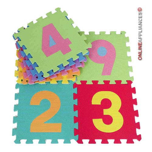 10 PIECES 0-9 NUMBER PUZZLE PLAY MAT IN BAG SOFT FOAM