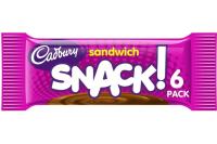 Cadbury Snack Sandwich Chocolate Biscuits Multipack, 6 Pack 132g