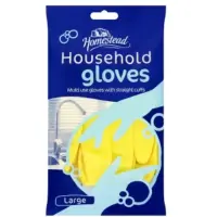 Homestead Large Rubber Gloves – Reusable Cleaning Gloves, 1 Pair