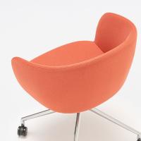 Grace Chair – Upholstered Seat on Polished Aluminium 4-Star 360° Base (Optional Castors)