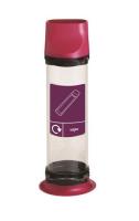 C-Thru 10L Vape Recycling Bin – Clear Polycarbonate Bin with Pink Lid