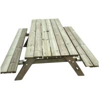 Traditional Picnic Table – Pressure-Treated Redwood Pine Outdoor Table