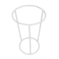 Wire Bin Frame for Sacks – White Refuse Sack Holder