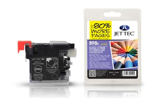 Jettec Compatibile Brother LC980/1100 Black Inkjet Cartridge (B98B)