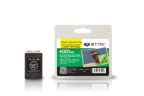 Jettec Remanufactured HP301BXL Black Inkjet Cartridge (H301BXL)