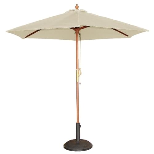 Bolero Round Pulley Parasol Cream - 3m