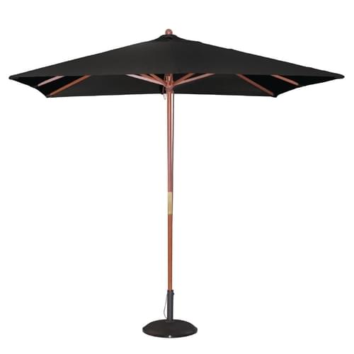 Bolero Square Pulley Parasol Black - 2.5m