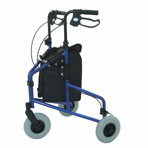 Folding Lightweight Aluminium Tri-Walker with Bag only BLUE Twin Pack