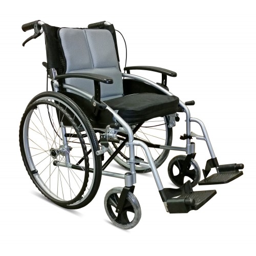 Folding Aluminium Self Propelled W/chair Attendant Handbrakes (Seat 20" x 16")