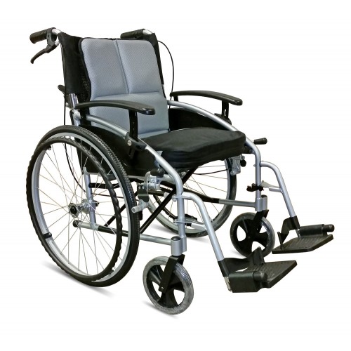 Folding Aluminium Self Propelled W/chair Attendant Handbrakes  (Seat 20" x 16")