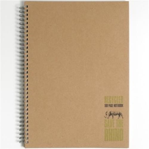 Save The Rhino A4 hard cover recycled twinwire notebook