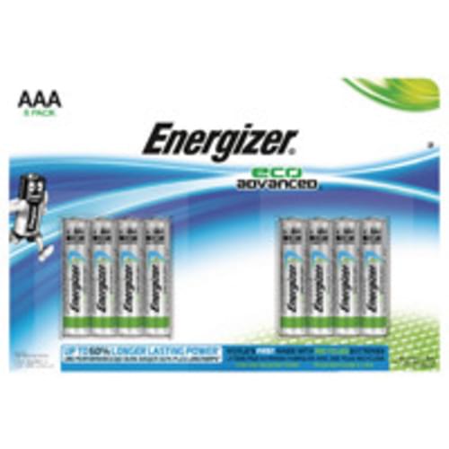 Energizer EcoAdvanced Alkaline AAA Batteries E92 (Pack of 8)