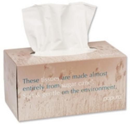 Papura Facial Tissues 90% Sugar Cane 150 sheets ONLY 4 LEFT IN STOCK